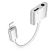 Produktbild kakakooo Beleuchtung auf 3,5 mm Audio-Konverter für iPhone Adapter Zubehör Kabel Kompatibel mit Musik Multi Adapter 1pc Weiß.