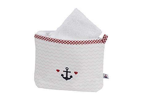 Preisvergleich Produktbild Hansekind Kulturtasche Anker rosa 24 x 27 cm