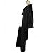 LuckyFine Salon Professional Waterproof Hair Cut Cape Gown Barbers Hairdressing For Phone Transparent Viewing Window Black 128x130 cm