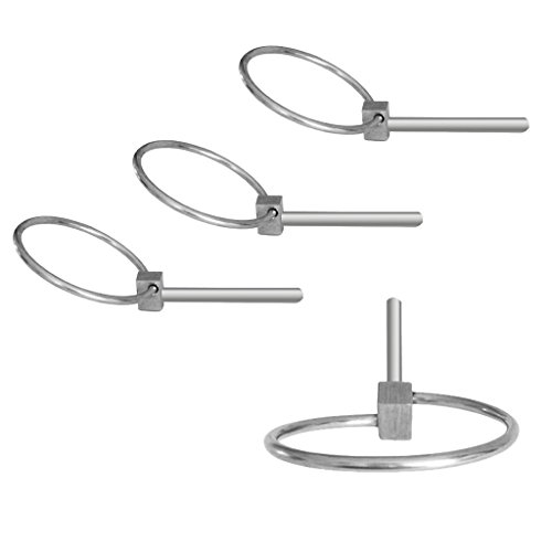 MagiDeal 4pcs Pivot Retenue Ressort Intégré Clip Remorque Tracteur Chariot Acier Inoxydable