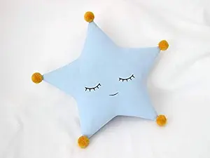 The Purple Tree Microfiber Baby Cot Cushions, 15 x15 inch, Blue, Pack of 1