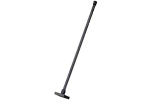 LOOPS Steel Tamper with 150cm Handle 12.5x12.5cm Garden Rubber Grip for Laborsaving All-Steel Heavy Duty Ideal Tool Leveling Ground Installing pavers and Repairing Blacktop