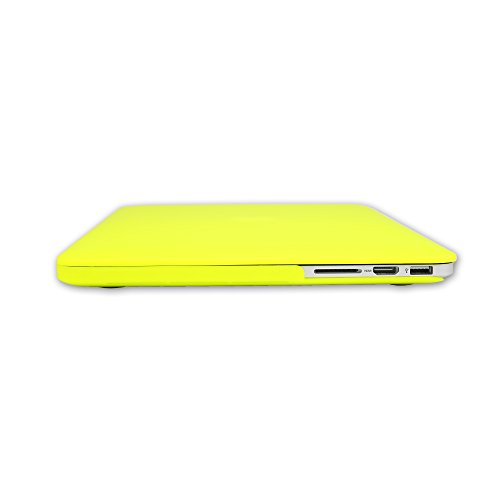 Batianda – 3 in 1 MacBook Pro 15 Gehäuse (keine Retina) Matte Ultra dünne Hard Case Cover & Tastaturabdeckung und Display Schutz für MacBook Pro 15,4 Zoll Non Retina [Modelle: A1286] – Neon Gelb - 4