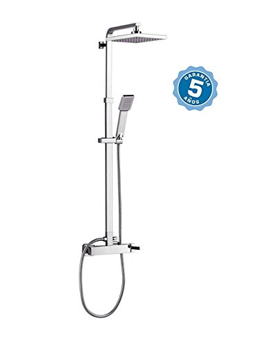 Conjunto de ducha con grifo monomando,barra y rociador con garantia de 5 años