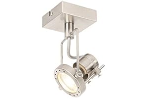 Qazqa Foco industrial acero giratorio - SUPLUX Acero Redonda/Cuadrada Adecuado para LED Max. 1 x 50 Watt