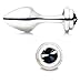 Produktbild PLUGSMITH Premium Rosebud Anal Plug - Silver Star Medium BlackDiamond - MADE IN GERMANY - Garantiert 100% hochwertiger Edelstahl von einem zertifizierten deutschen Lieferanten und MADE WITH SWAROVSKI® ELEMENTS.