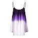 Produktbild OSYARD Damen Lässige Farbverlauf ärmellose Ombre Cami Top Trim Tank Top Bluse(EU 46/XL, Purple)