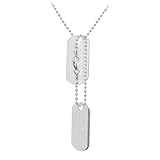 Tuscany Silver Damen Sterling Silber Doppel Hund Tag Ball 2 mm Halskette 51 cm / 20 zoll