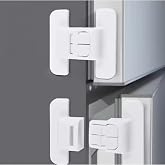 SAFESTORE Buzdolabı &Ccedil;ekmece Dolap Kapağı Bebek &Ccedil;ocuk G&uuml;venlik Kilidi, Beyaz, 7x6x2 cm, 4 Adet