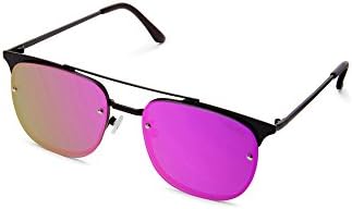 Quay Eyewear Women’s Private Eyes Sunglasses, Black (Black/Purple), 1