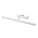 Produktbild Spiegelleuchte mit Schalter, ieGeek 7W Schminklicht, Schrank-Beleuchtung, Badlampe, Edelstahl 180° Einstellbar, Wasserdicht IP44 Bilderleuchte , Warmweiß 6400K 550Lumen 30LEDs 5050 SMD [Energieklasse A]