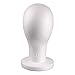 JaneDream Styrofoam Bald Head Stand Model Display Wig Hair Glasses Holder Foam Manikin Woman