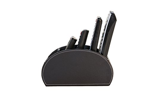 Organizador para mandos a distancia  de la marca Osco  de piel sint  tica con 5  bolsillos  color marr  n