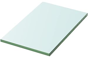 WIFESE Panneau pour Étagère Verre Trempé Transparent 20x12 cm Épaisseur 8 mm Étagère de Maison Magasin Tablette Salle de Bain Chambre à Coucher Autres Accessoires de Salon Étagère de Douche