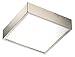 Produktbild Pujol Apolo – Beleuchtung LED Plafon Deckenleuchte, 22 W, 20 x 20 cm, Diffusor Glas, Ausführung Nickel matt
