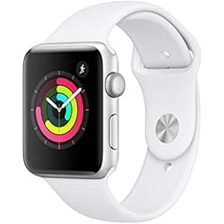 Apple Watch Series 3 (GPS) boîtier en aluminium argent de 42 mm avec Bracelet Sport blanc