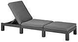 Allibert Daytona Sunlounger - Graphite with Grey Cushion (Garden &amp; Outdoors)
