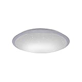 Geprüfte Selltec-Qualität: moderne LED-Deckenleuchte aus Edelstahl mit CCT-Lichtfarbsteuerung. Einstellung per Fernbedienung: 3000-5000 Kelvin (warmweiß-tageslichtweiß). Die Leuchte ist dimmbar.