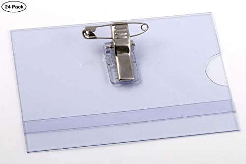 OPUS 2 121261 - Porta nombres con pinza combi 95 x 65mm, 24 unidades