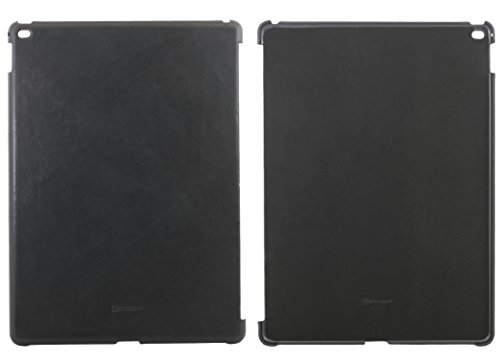 StilGut Cover, Hülle aus echtem Leder für Apple iPad Pro 12,9″ 2015, Backcover passend auch mit Smart Keyboard, Schwarz Nappa - 9