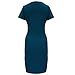 iiniim Women's Maternity Nursing Pregnancy Top Shirt Dress Peacock Blue Small