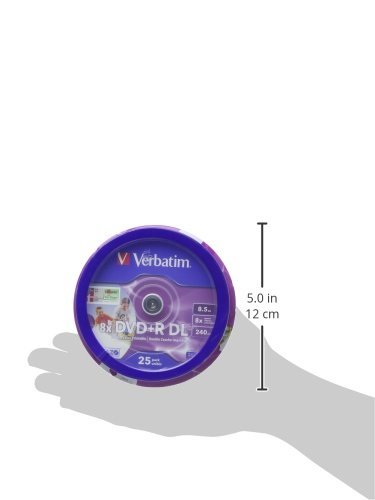Verbatim 43667 DVD+R DL 8x 25-pack Printable Optical Media - 5