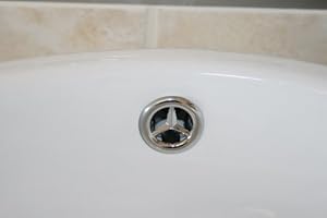 DOTTY DEALS Bathroom Basin Ceramic Sink 1x Overflow Cover Chromed Trim 4 Designs Available
