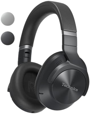 Technics EAH-A800E-K Cuffie Wireless, Auricolari Bluetooth Multipoint Over Ear, con Cancellazione Rumore e Microfono, 50 ore di Riproduzione, Nero