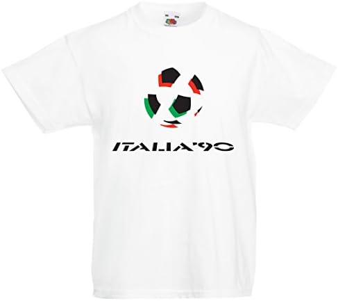 Kids World Cup Italia 90 T-shirt, White, Medium