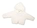 Gorgeous Babys Hooded Chunky Knitted White Rope Detailing Cardigan (3-6 Months)