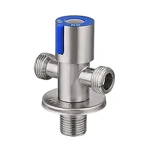 NEXOMS SSAV02 304 Grade Stainless Steel Two Way / 2-IN-1 Angle Valve with Wall Flange