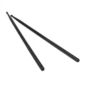 Healifty 1 Pair of Drumsticks Nylon Sticks for Drum Lightweight Professional (Black)