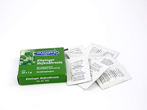 Arauner - Nutriente de levadura, 10 x 1g, nutriente de Vino, para elaboración de Vino, Sidra y Cerveza