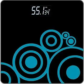 XSAR Electronic Thick Tempered Glass LCD Display Digital Personal Bathroom Health Body Weight Weighing Scales For Body Weight, weight machine for human body (BLACK-BS-3)