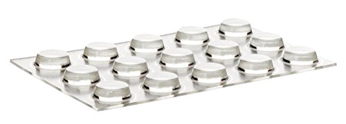 Home Xpert 15 Stück Schutzpuffer CLEAR konisch, Anschlagpuffer, Möbelpuffer, Anschlagdämpfer, transparent, selbstklebend, Ø 14,0 mm, Höhe: 4,5 mm