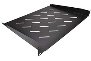 LMS DATA Dynamode 1U Fixed Data Cabinet Shelf 350mm Deep Vented Black for 19 Rack