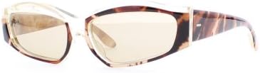 44 234 Brown Clear Square Certified Vintage Sunglasses For Womens