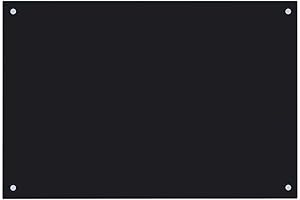 vidaXL Protector Salpicaduras Cocina Vidrio Templado Negro 90x60cm Protección Herramientas Accesorios Protección Grasa al Cocinar Fiable Práctico