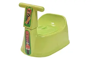 Nabhya Scooter Potty Seat Baby Potty Training Seat- Chair for Kids- Potty Toilet Chair With Closing Lid For (6-18 Month Kids) Small Size (Green)