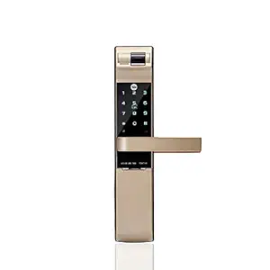 Yale YDM 7116 Smart Door Lock with Biometric, Pincode, RF Card, Bluetooth, Mechanical Keys & App Enabled Access, WiFi Optional, Color- Gold(Free Installation), Metallic Finish