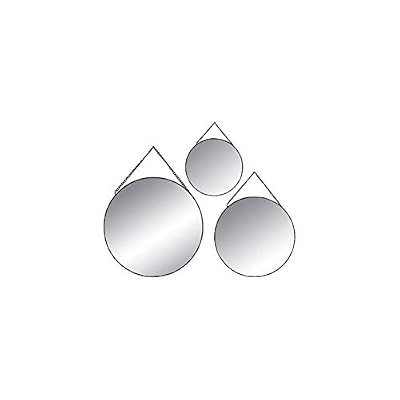 Atmosphera Lot de 3 miroirs Ronds - Noir