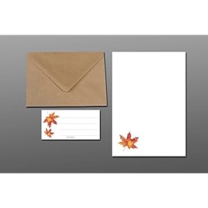 Briefpapier Set / Ahornblatt