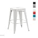Produktbild 1x Stuhl Hocker Metall Barhocker Weiß Industry Design Farbwahl Küchenstuhl STAPELBAR Esszimmerstuhl Retro