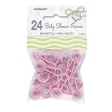 Baby Shower Pink Mini Rattles Favours - Pack of 24