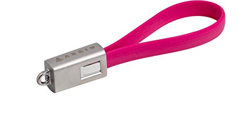 ARKIN ChargeLoop - Schlüsselanhänger USB 2.0 Ladekabel/Datenkabel Apple Lightning - Flachkabel fürs Smartphone/Handy z.b. iPhone 5, iPhone 6, iPhone 6s, iPad - Mobiles Akkukabel für den Schlüsselbund