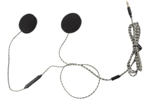 Qiilu Casque de moto - Haut-parleur - Casque de moto - Fonction mains libres pour Android, MP3, ordinateur et appareils audio avec interface de 3,5 mm