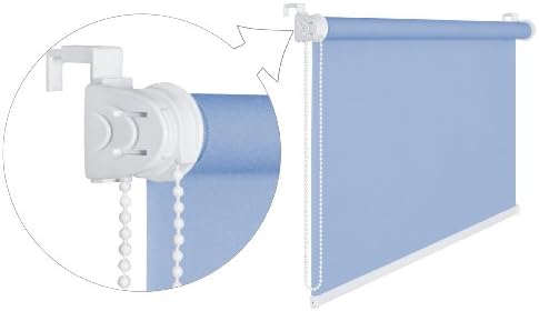 Blue Window Roller Blind, Choice of 16 Width Sizes, 80cm wide (+4.5cm fittings) Drop 175cm