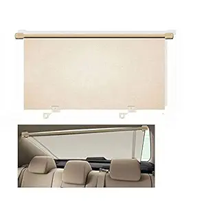 CARIZO Car Rear Window Roller Curtain Sunshade 90 cm Beige for Maruti Ertiga (2018-2021)