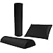 Produktbild Lagerungsmaterial Set: Vollrolle 60x15 & Halbrolle 60x20x10 & Kopf-Bauch-Kissen 40x30x5 | Schwarz| axiothera | Made in Germany | hochwertiges Kunstleder