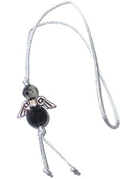 Engel Anhänger Edelstein Turmalinquarz-silber Glücksengel Geschenkeanhänger handgemacht GE6910